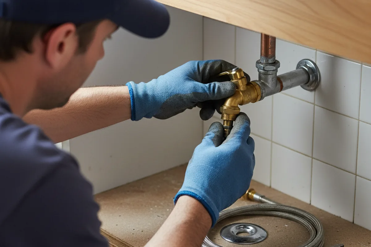 Shutoff valve and fitting work during Faucet and Fixture Repair in Smith